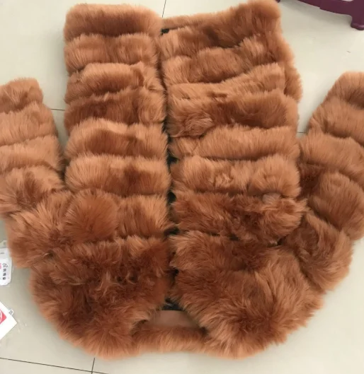 CAMEL Элегантная шуба из искусственного лисьего меха женская зимняя повседневная теплая Роскошная Шуба из искусственного меха модные пушистые пальто Женская куртка с капюшоном пальто - Цвет: CAMEL