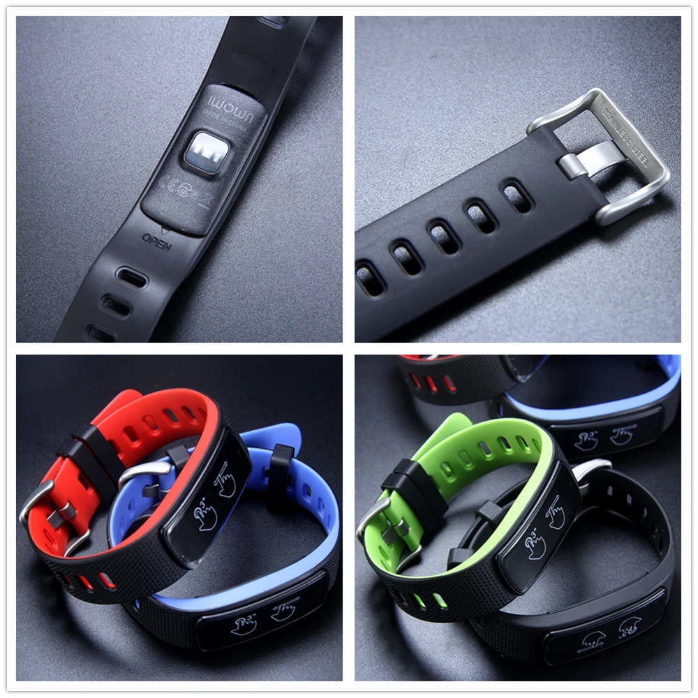 IWOWN I6 HR C Smart band цветной экран пульсометр умный Браслет спортивный смарт-Браслет фитнес-трекер VS Mi Band 1 S