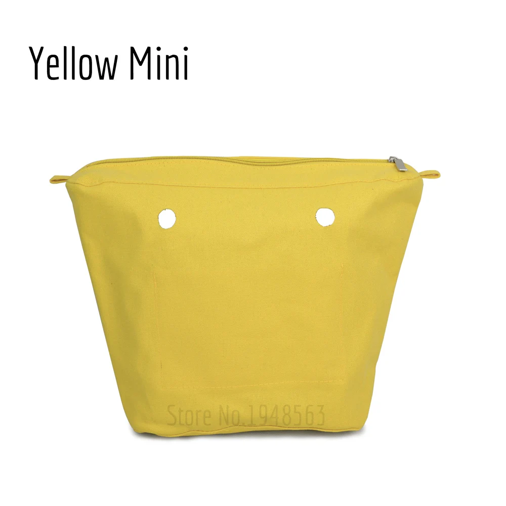 Yellow Mini TANQU новая водонепроницаемая внутренняя подкладка вставка карман на молнии для классического мини Obag холст внутренний карман для O сумка - Цвет: Yellow Mini