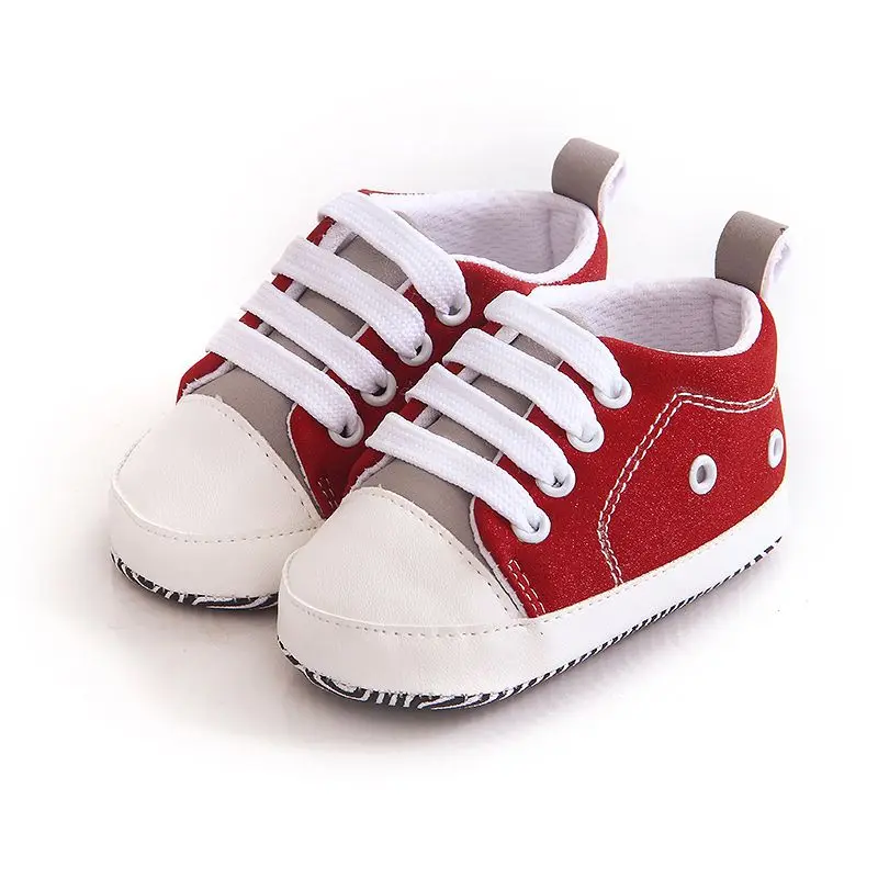 

Winter Autumn First Walkers Baby Sneakers Newborn Baby Crib Shoes Girls Toddler Laces Soft Sole Shallow Shoes y13