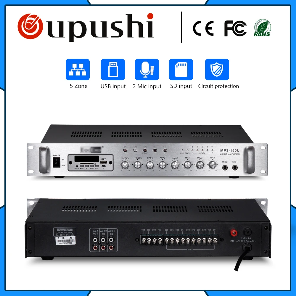 60 Вт LED дисплей pa усилитель с USB SD картой Mp3 FM| |