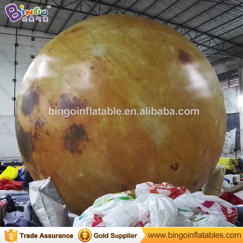Светодиодное освещение 4 м надувная модель желтой Луны индивидуальный надувной