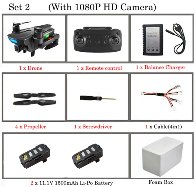Set2 CG033 бесщеточный GPS FPV RC Дрон с 1080 P HD WiFi Gimbal камера или нет Вертолет камеры складной Квадрокоптер Дрон с GPS - Цвет: Set2
