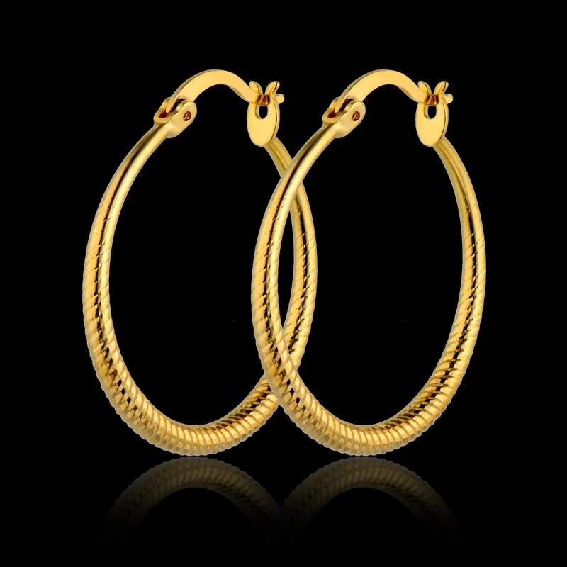 Круглые серьги Brinco кольца оптом 2017 Нью Йорк в Корейском стиле золотистые для