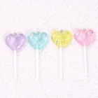 12 шт. 71*25 мм разноцветный леденец Подвески с плоской задней стороны блестящие Конфета из смолы кабошоны для подвесок ожерелий и сережек для самостоятельного изготовления