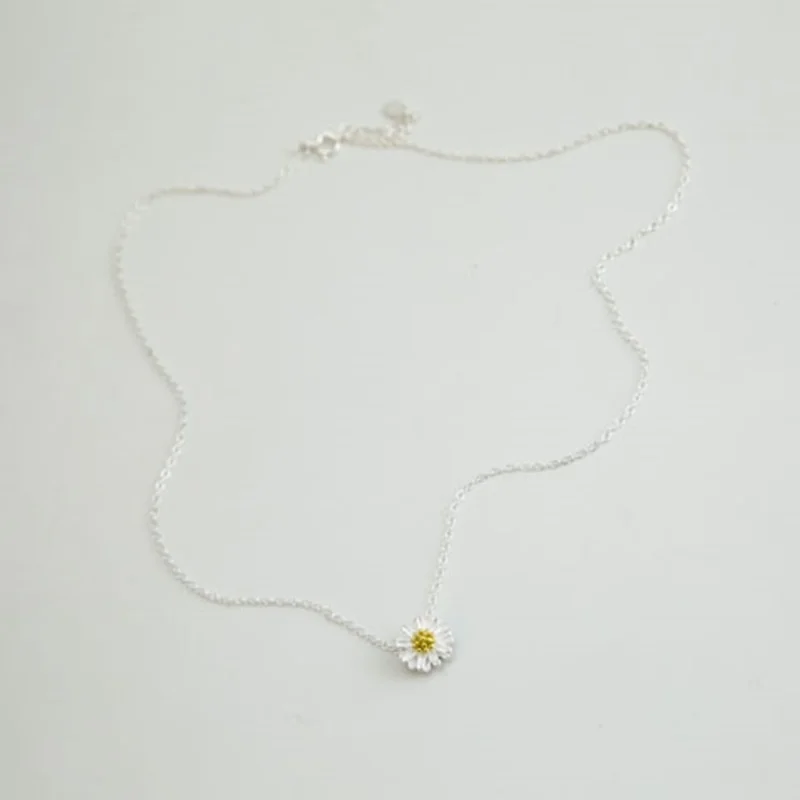 Женский кулон в виде ромашки цветка Серебряного и золотого цветов для дня
