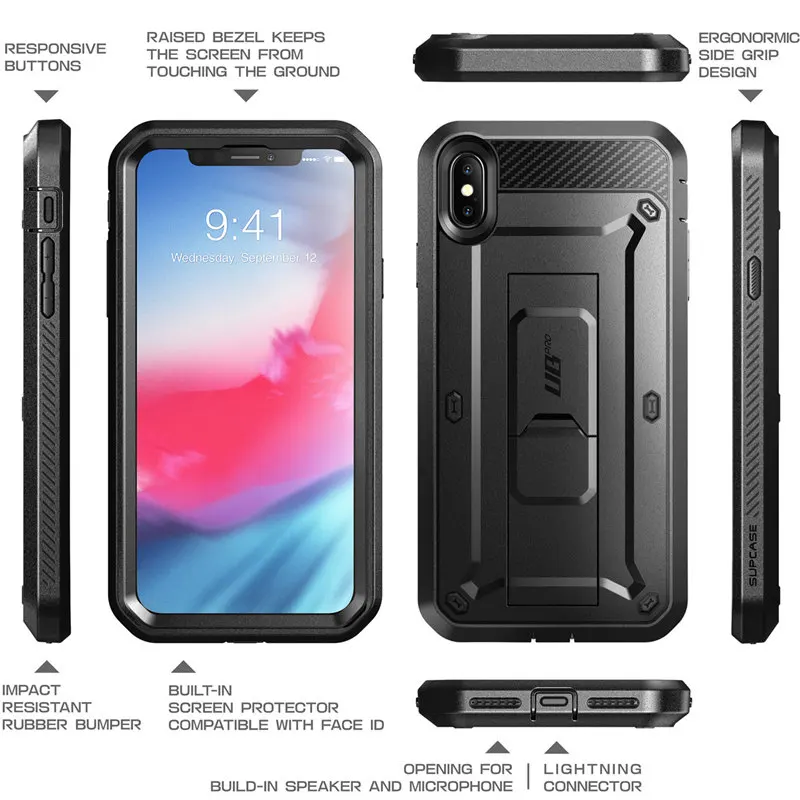 Cover For iPhone Xs Max Case 6.5 inch SUPCASE UB Pro Full-Body Rugged Holster with Built-in Screen Protector &amp Kickstand | Мобильные