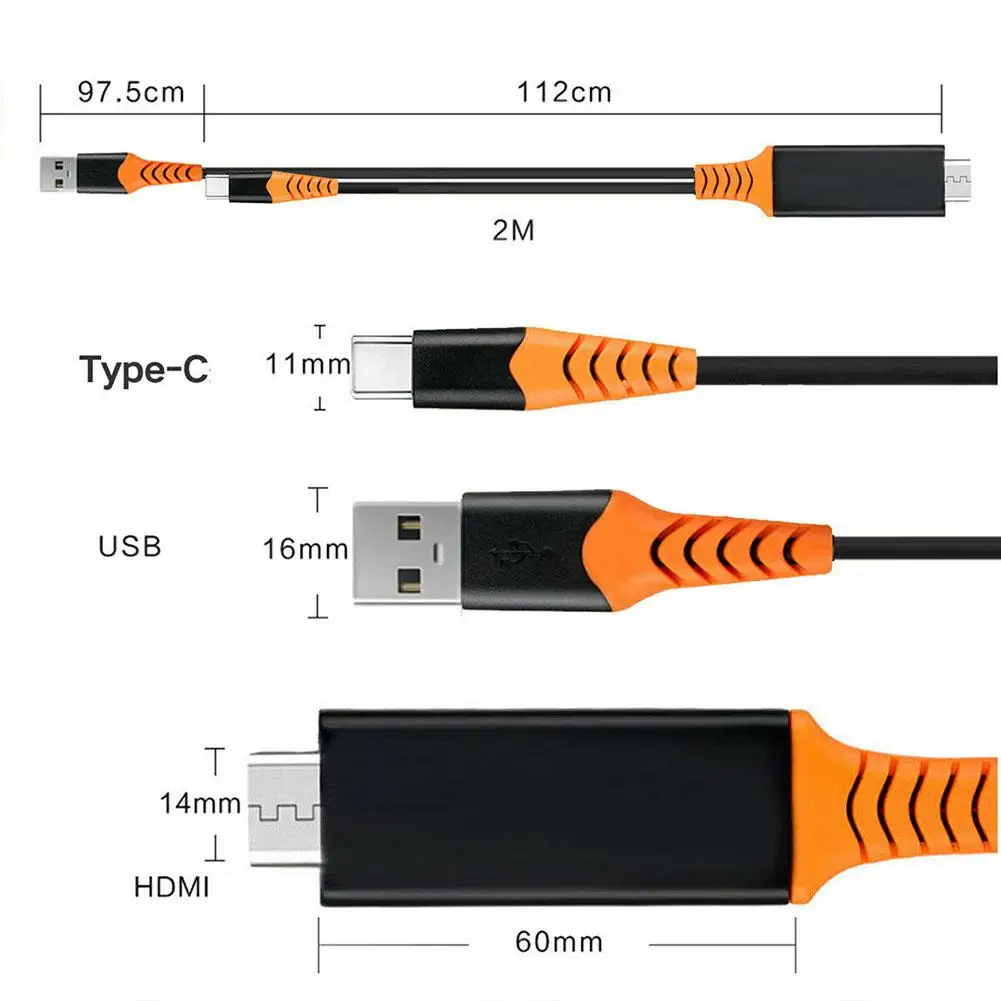 USB 3 1 Тип C к HDMI кабель цифровой аудио видео USB-C AV TV 4K 1080p HDTV Кабель адаптер зарядное