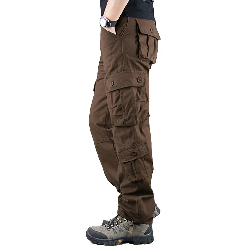 2022 Spring Mens Cargo Pants Khaki Military Men Trousers Casual Cotton Tactical Pants Men Big Size Army Pantalon Militaire Homme