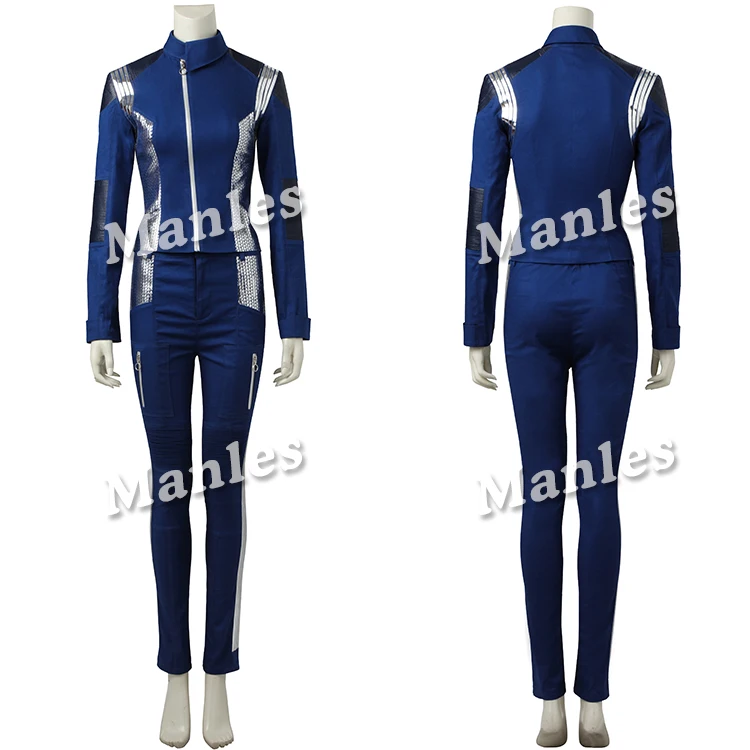 Startreks Beyond Costume костюм для косплея Майкл Бернхэм Синяя Униформа куртка брюки женская обувь для карнавального костюма на Хэллоуин наряд
