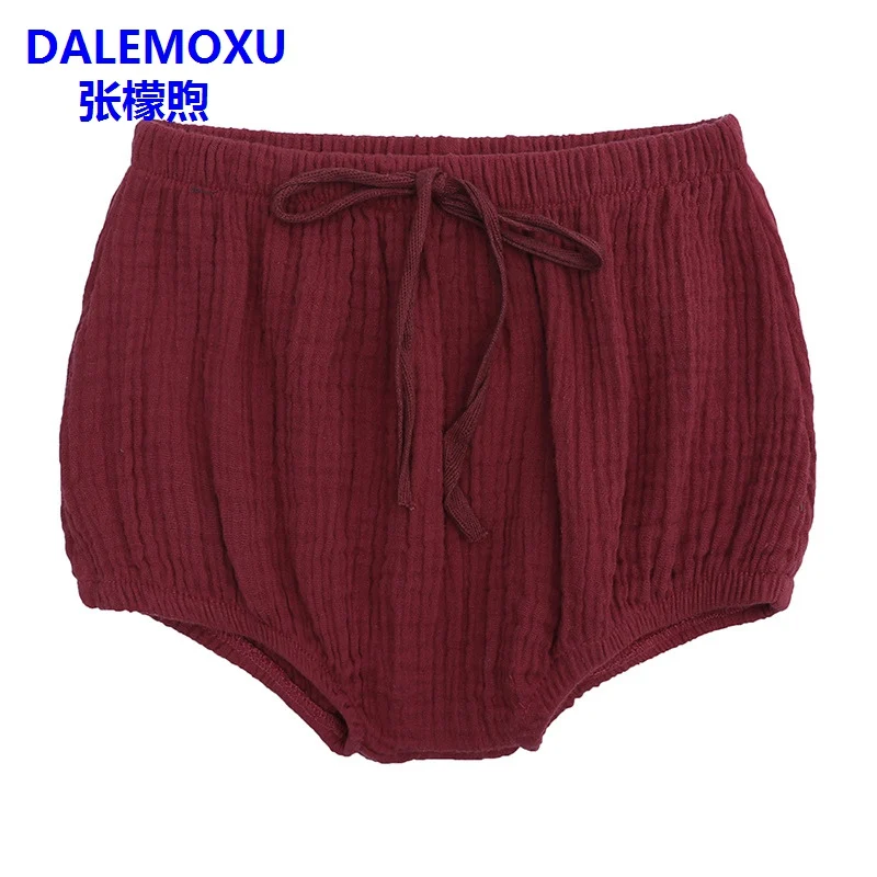 DALEMOXU/детское нижнее белье Мягкие хлопковые и льняные однотонные короткие трусики для маленьких мальчиков и девочек, трусики для малышей