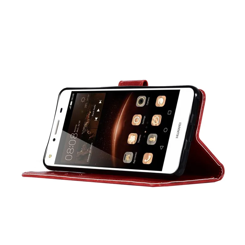 Чехол для Huawei Y6 2017 5 0 дюйма роскошный бумажник чехол телефона из искусственной