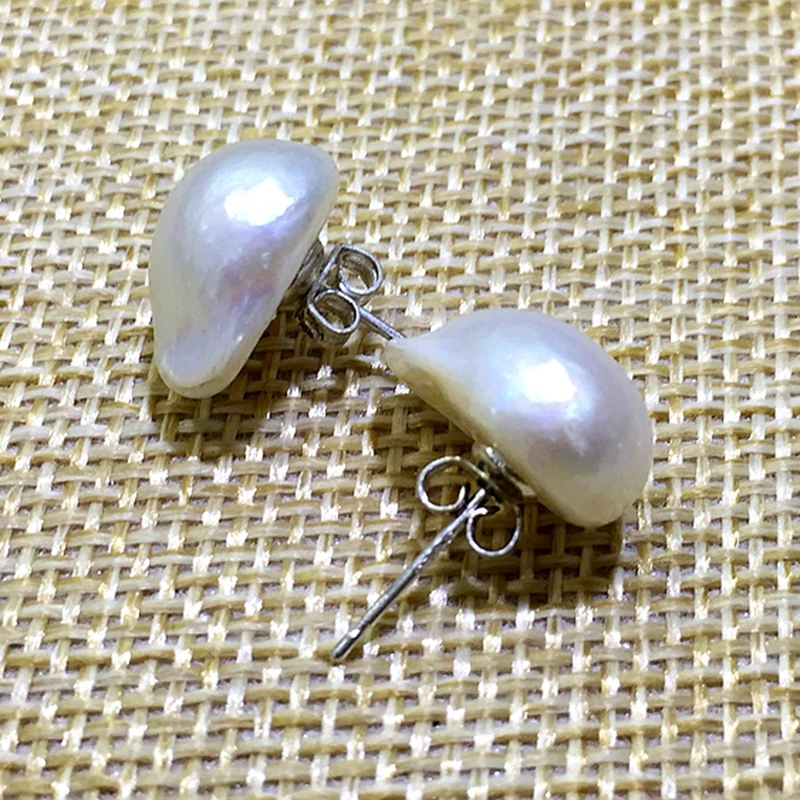 Популярные серьги гвоздики из натурального пресноводного жемчуга в стиле