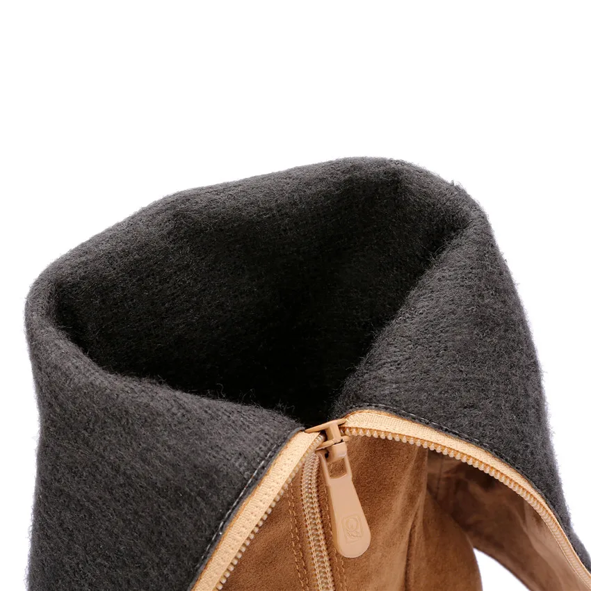 Демисезонный Для женщин сапоги до колена Женская обувь на высоком каблуке