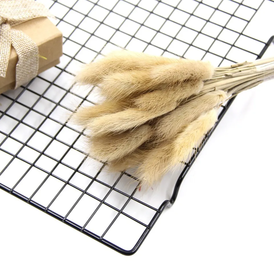 Natural Khaki-100pcs 100 шт./лот, милые искусственные букеты lagunus Ovatus& Uraria Picta, сделай сам, кроличий хвост, трава, букеты, свадебные украшения - Цвет: Natural Khaki-100pcs