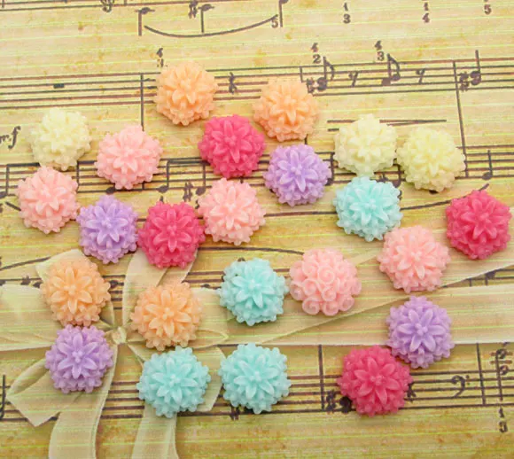 50 шт. смешанные полимерные цветы украшения Kawaii Bead Flatback Кабошон магнит на