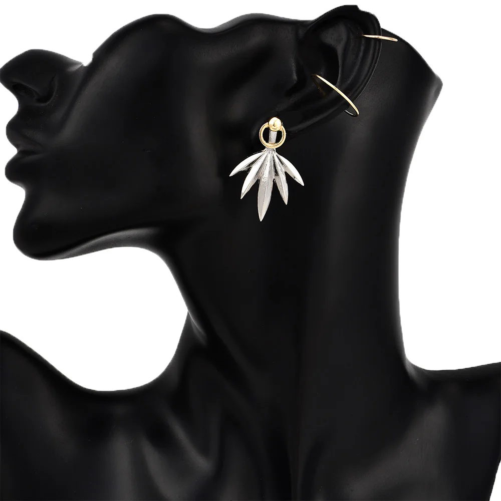 Bls-miracle 5pieces Fashion Street Style New Women's Personality Back Insert Geometric Stud Earrings Set Girls Gifts | Украшения и