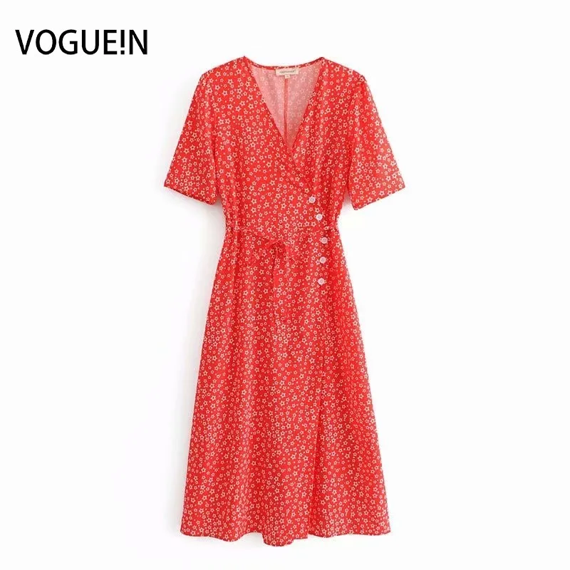 VOGUEIN Новинка Женская Асимметричная обертка средней длины с коротким рукавом и