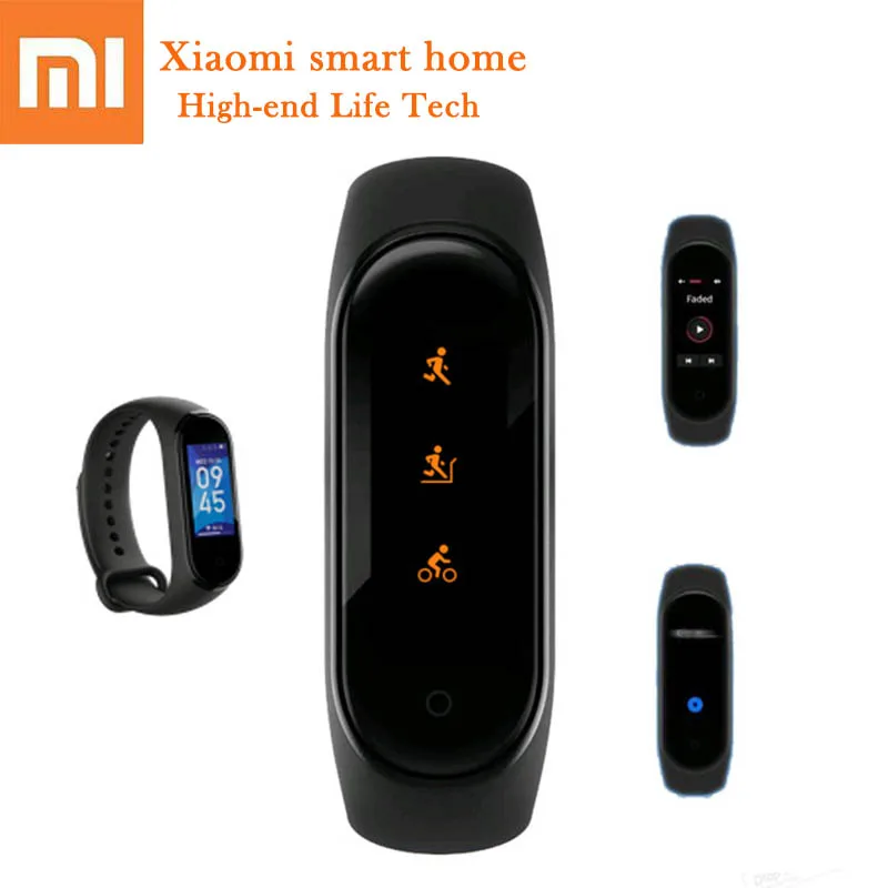 Xiaomi mi Band 4 Смарт mi band цветной экран браслет пульсометр фитнес Bluetooth 5,0 50 м плавание mi ng водонепроницаемый смарт-браслет