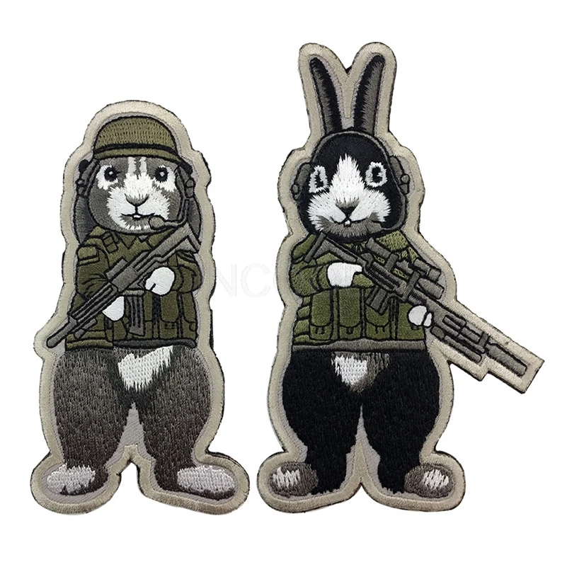 3D тактический военный кролик собака игрушки питомцы заплата вышивки патчи