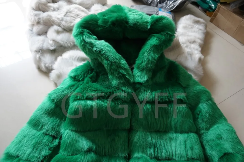 GTGYFF зимнее теплое пальто с капюшоном из искусственного меха верхняя одежда для