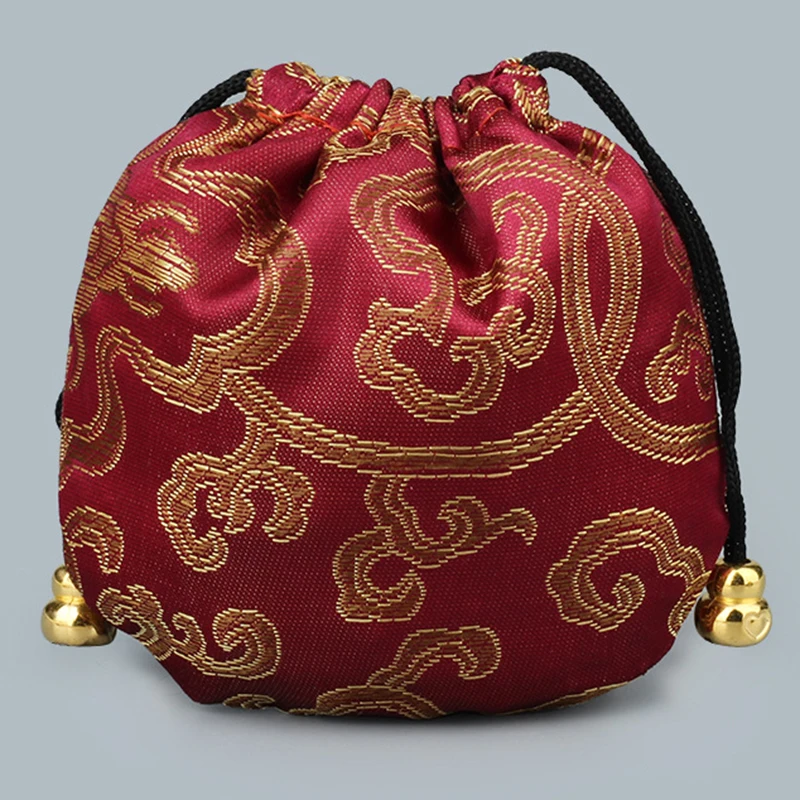 5 шт Мини многоразовая парчовая сумка ручная работа тканевая для хранения