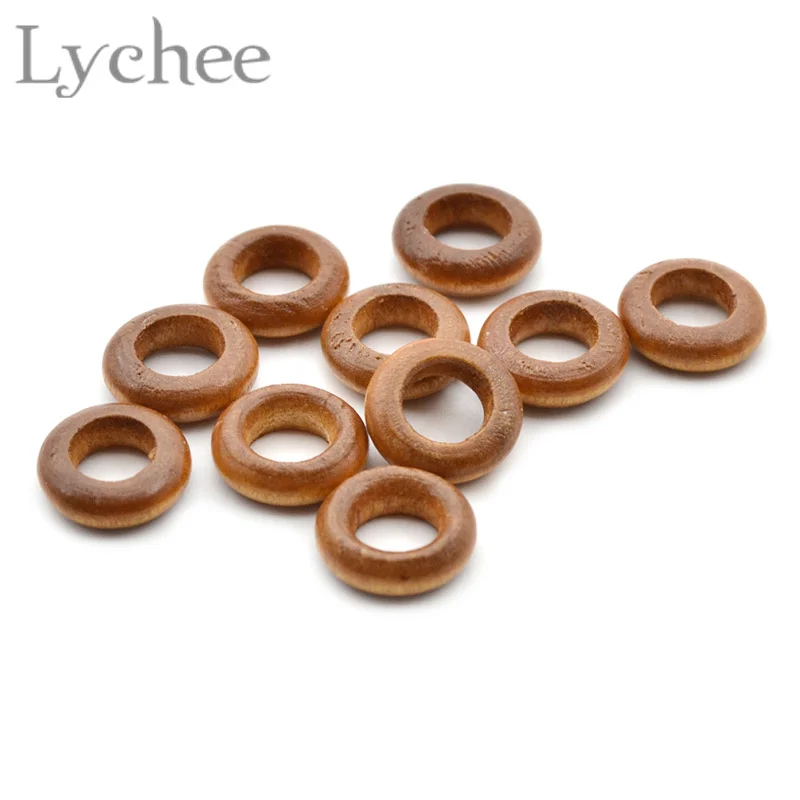 Lychee 10 шт./лот готический панк 6 5 мм Circel деревянные кольца для дредов волос оплетка