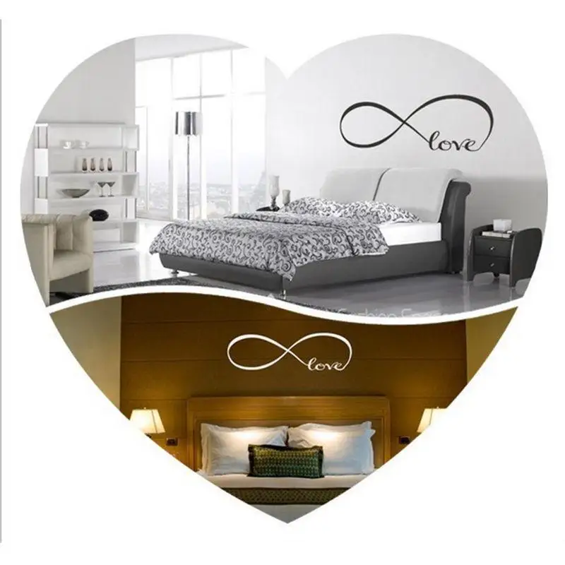 Любовь Съемный стикер стены Искусство виниловая Цитата Наклейка росписи ПВХ