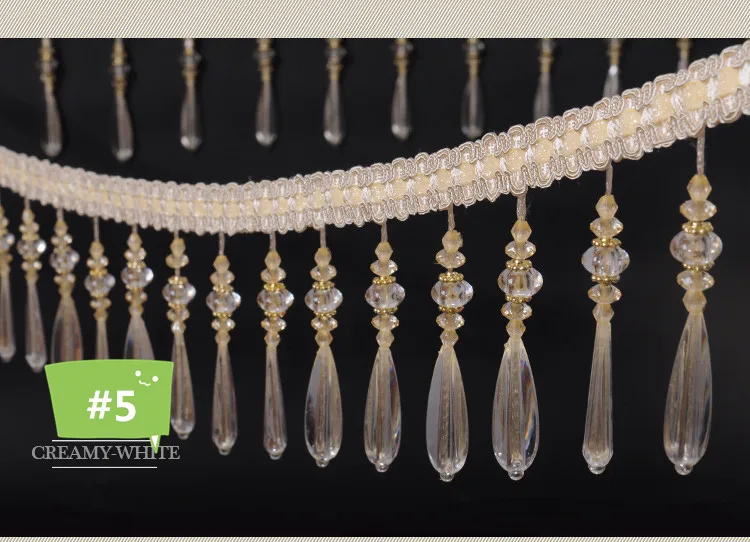 12 м/лот занавес с капельками воды кружевная бахрома кисточками аксессуары