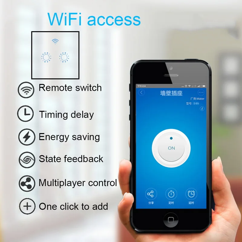1/2/3 банды беспроводной переключатель панели закаленное стекло Wifi датчик