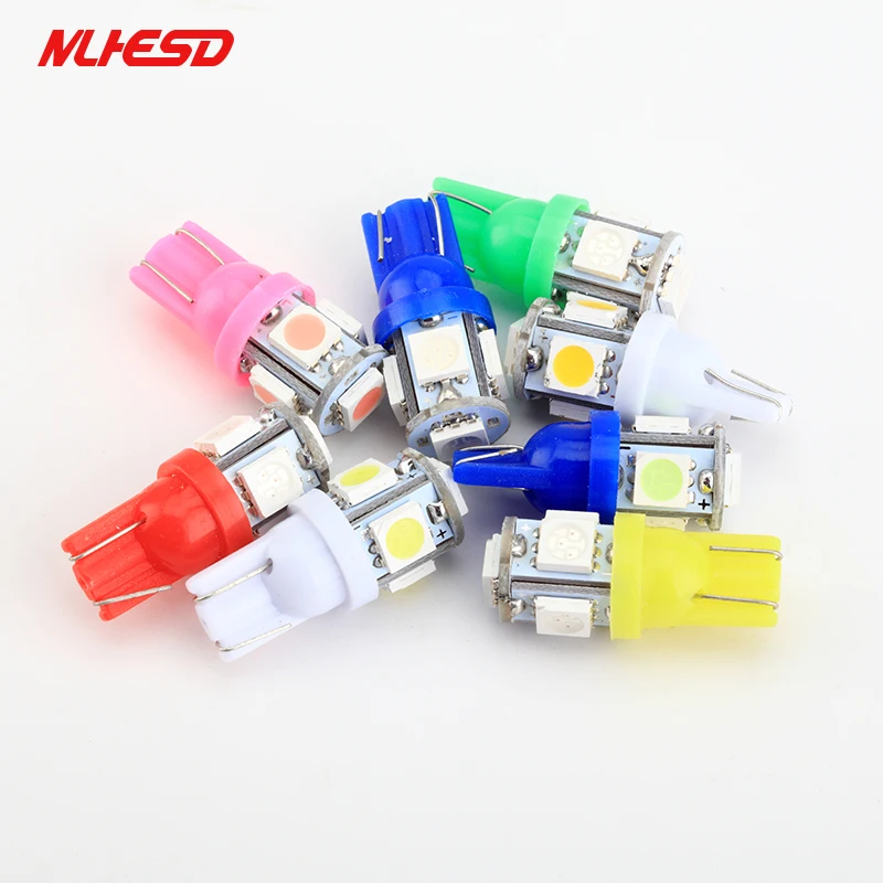 10 шт. T10 светодиодный W5W 5050 5SMD 192 168 194 автомобиль клиновая лампа света лампы Супер