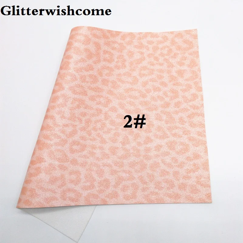 2 Glitterwishcome 21X29 см A4 размер винил для бантов с леопардовым принтом Кожа Fabirc искусственная кожа листы для бантов, GM233A - Цвет: 2