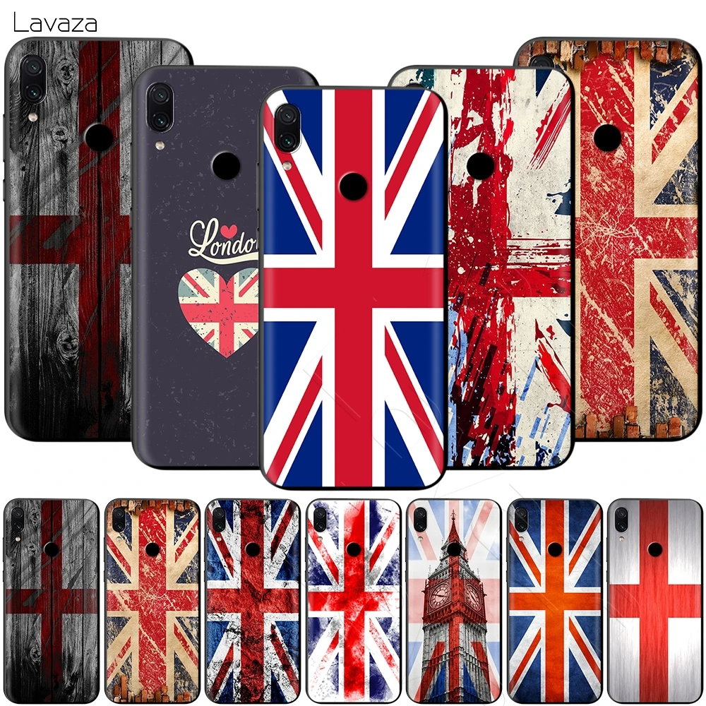 Чехол с английским и флагом Великобритании для Xiaomi Redmi Note 8 9 S K30 Pro MI MAX 3 6 SE A1 A2 A3 10 Lite