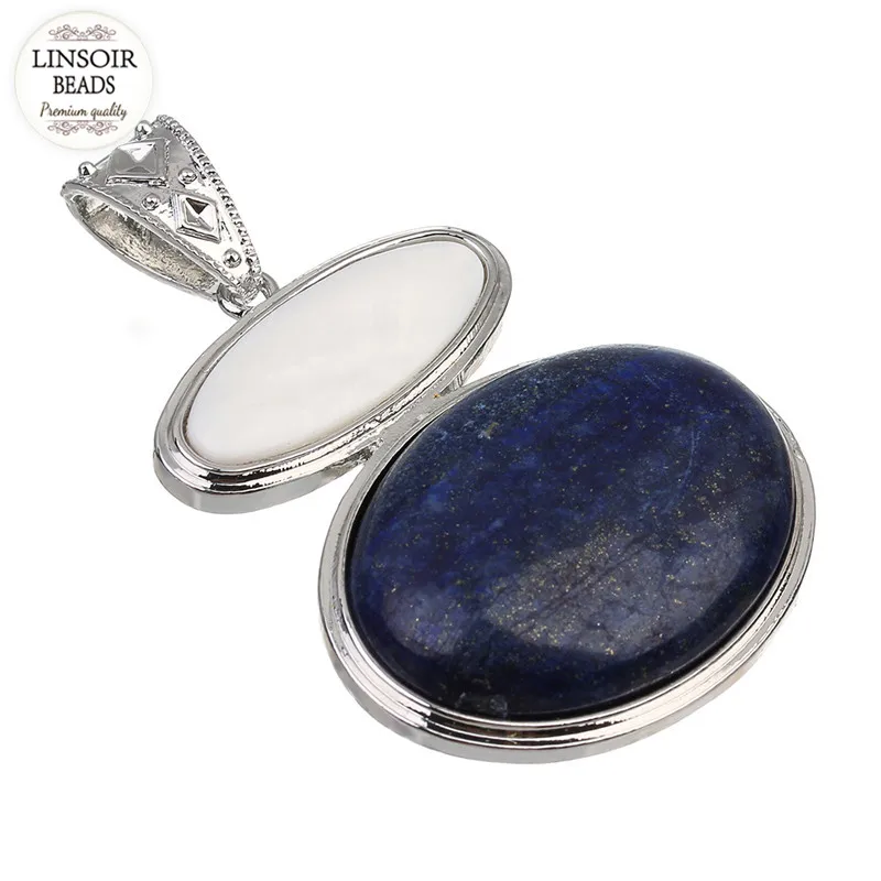 Подвеска в виде ракушки из натурального камня 45 х57 мм | Украшения и аксессуары