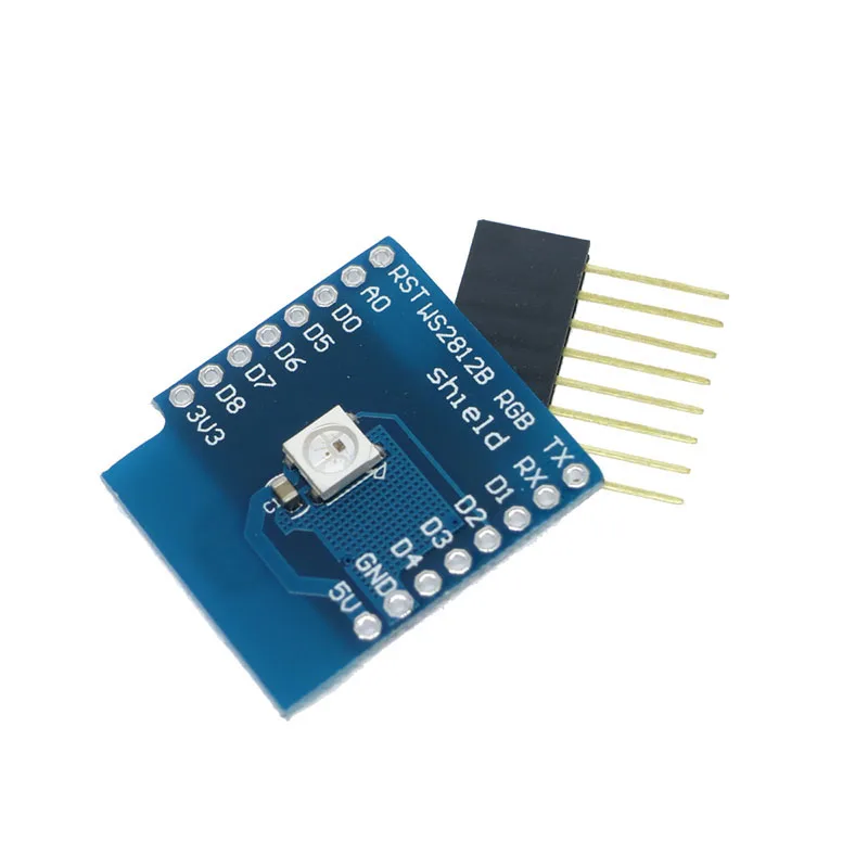 WS2812B щит RGB для WeMos D1 mini WS2812 ESP8266 плата модуля | Электронные компоненты и