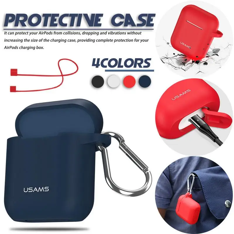 Силиконовый чехол для наушников USAMS AirPods мини-крючок беспроводная гарнитура с