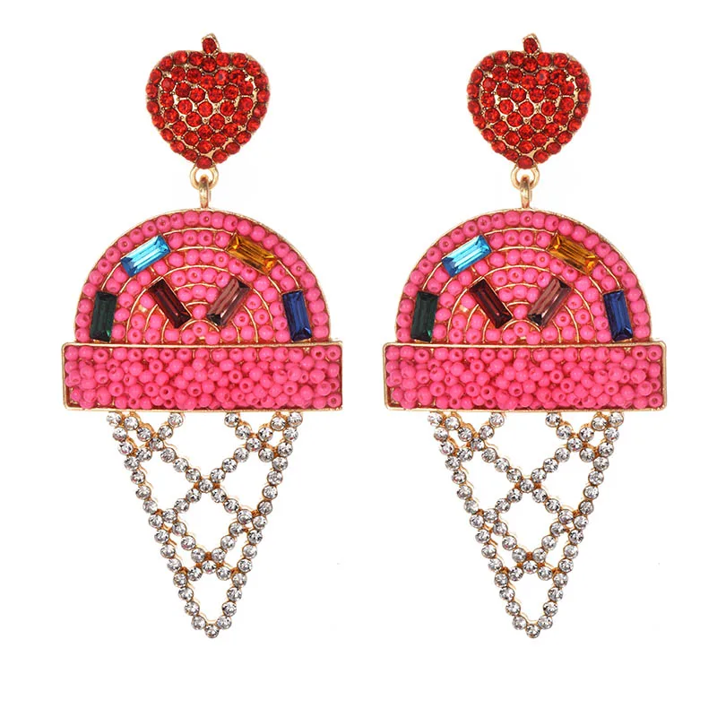 Дизайнерские висячие серьги в форме мороженого женские свадебные подарки милые