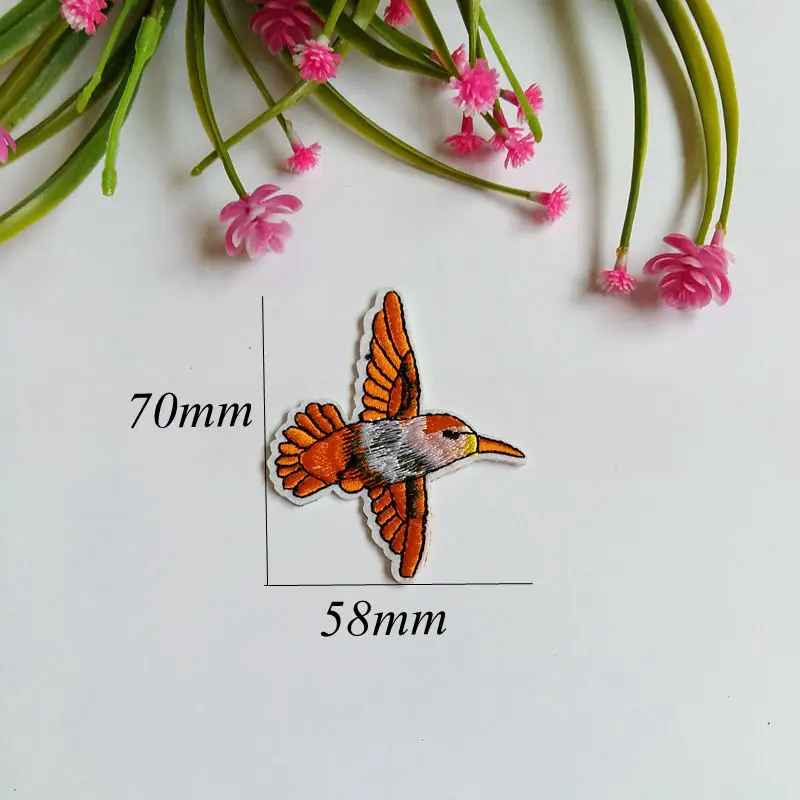 6 шт HummingbirdsPatches для костюмы Утюг наклейки одежды с аппликацией значки вышитые