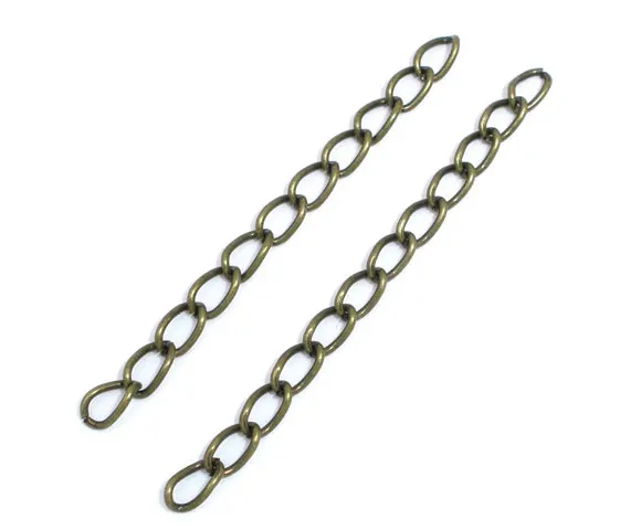 

45 Bronze Color Extended&Extension Jewelry Chains/Tail Extender 50x3mm new