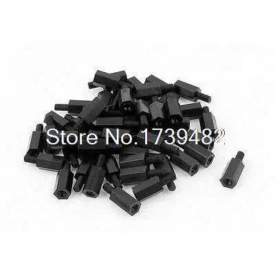 

M3 10+6mm Male Female Thread Nylon Hex Standoff Spacer Screws PCB Pillar 50pcs