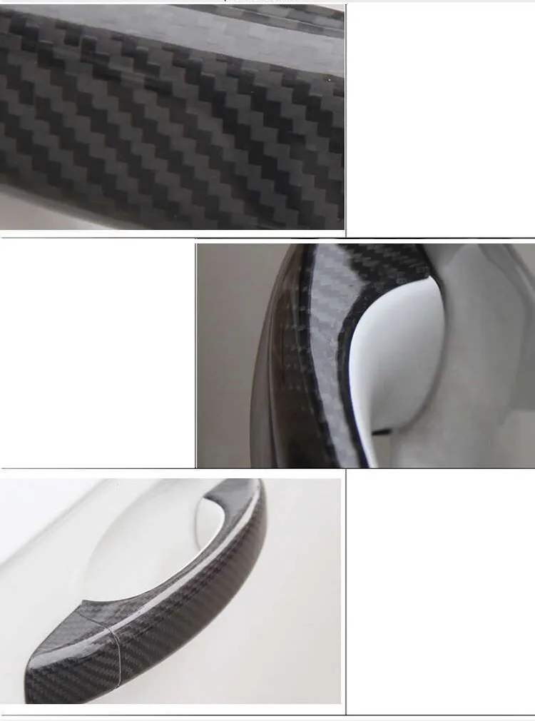 Car Accessories Carbon Fiber Auto Door Handle Knob Exterior Trim Covers Shell for Audi A1 A3 A4 A4L A5 Q3 Q5 S3 S4 S5 SQ5 B8 B9