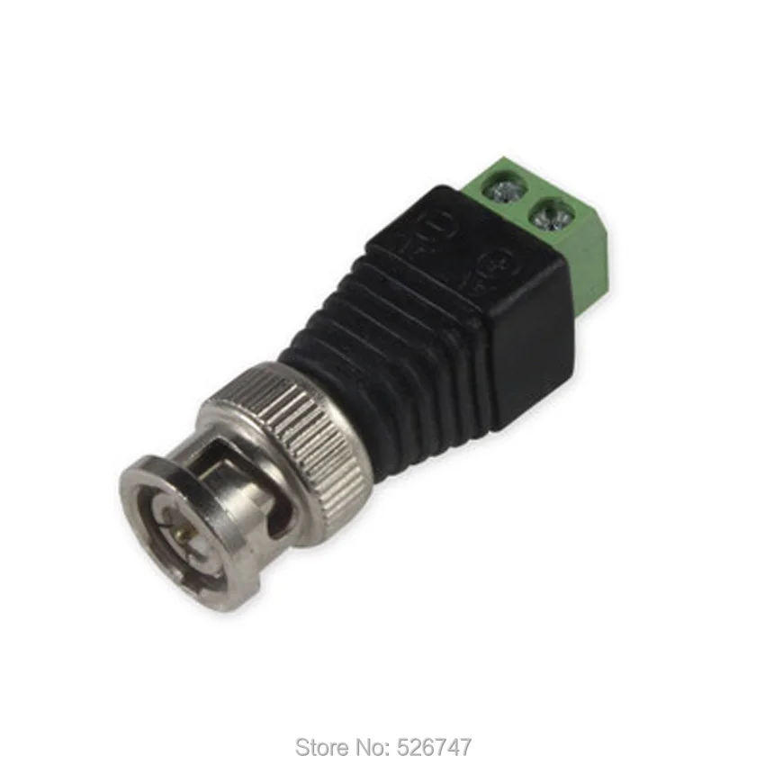 

Smar 100pcs BNC Adapter, Cat5 to BNC Male Connector Coax for CCTV Camera