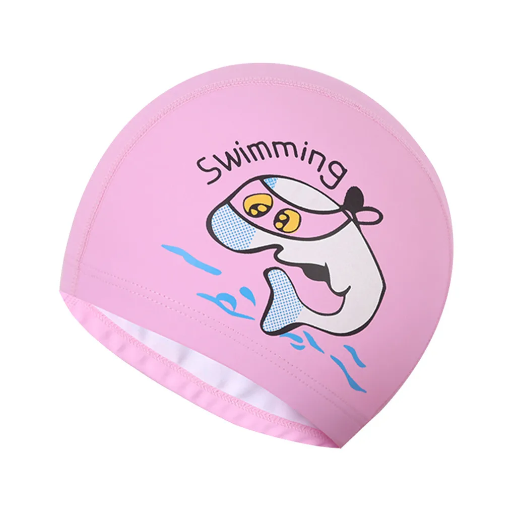 Детская водонепроницаемая шапочка для плавания с рисунком мальчиков и девочек