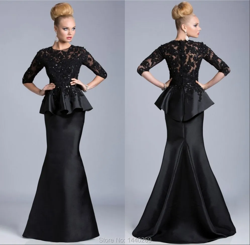 Модные кружевные накладные аппликации на половину рукава вечернее платье