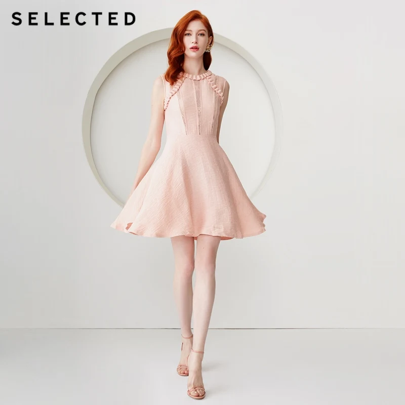 Выбранное платье без рукавов во французском стиле S | 41912J505|Женские платья|