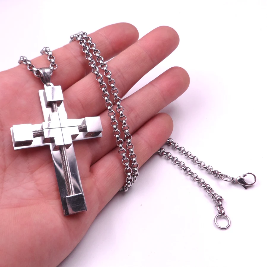 4 мм 24 ''модная круглая цепочка Rolo из нержавеющей стали большая проволока