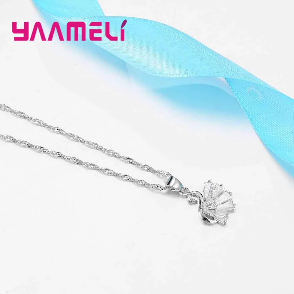 Женский комплект из колье и серёг серебра 925 пробы|jewelry set 925|fashion jewelry setjewelry sets |