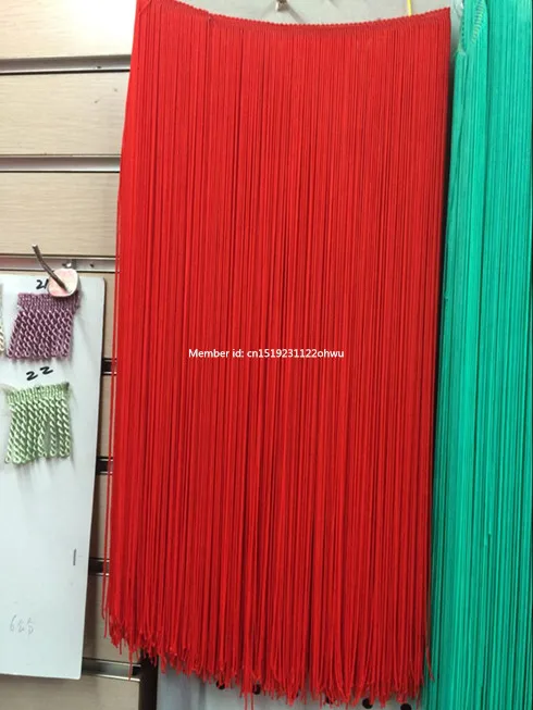 10 ярдов 100 см длинная Полиэстеровая красная отделка с бахромой по краю