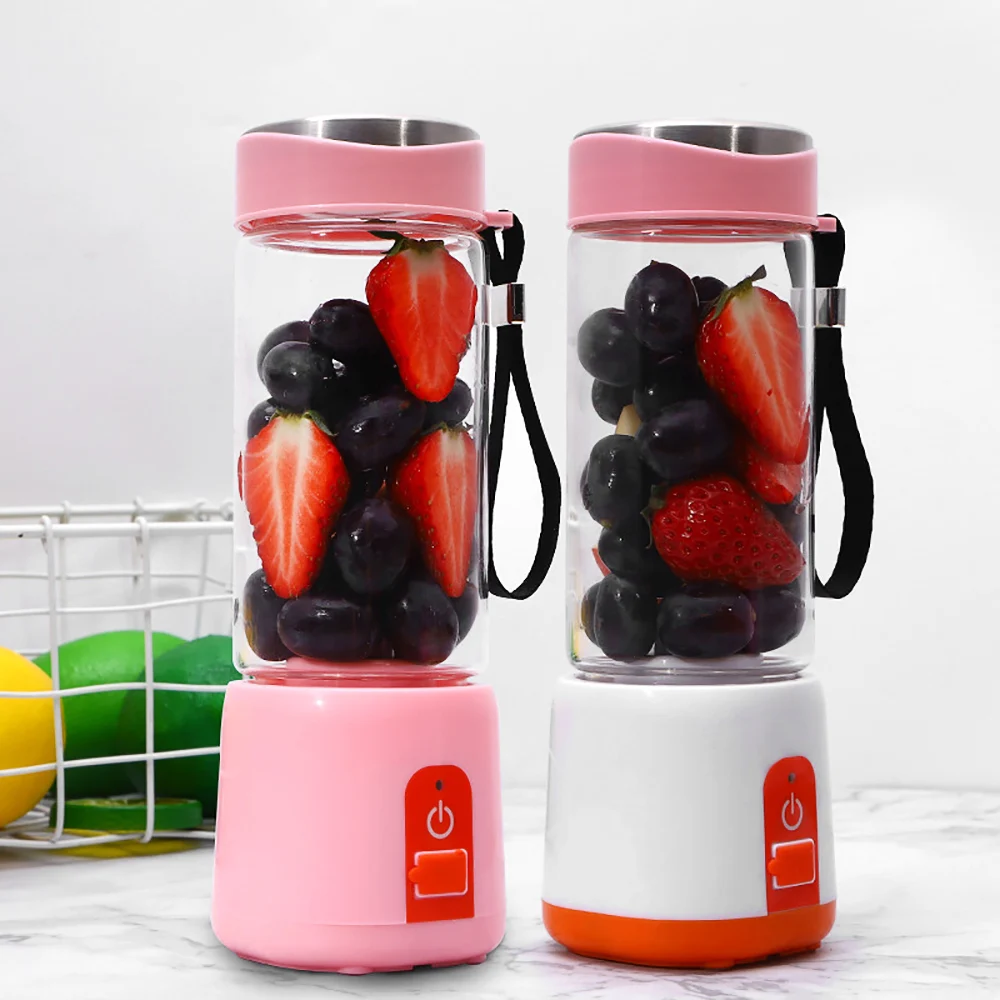 Электрическая портативная соковыжималка с 6 листами зарядкой от USB для фруктов