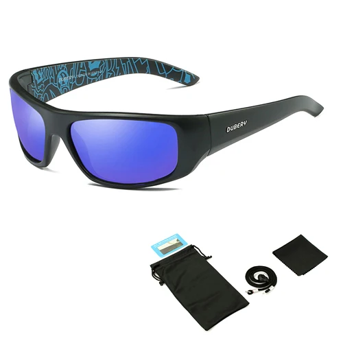 Blue lens with bag PC Frame HD поляризованные очки для мужчин и женщин Fly солнцезащитные очки для рыбалки для пеших прогулок вождения очки для бега Гольф уличные спортивные очки - Цвет: Blue lens with bag